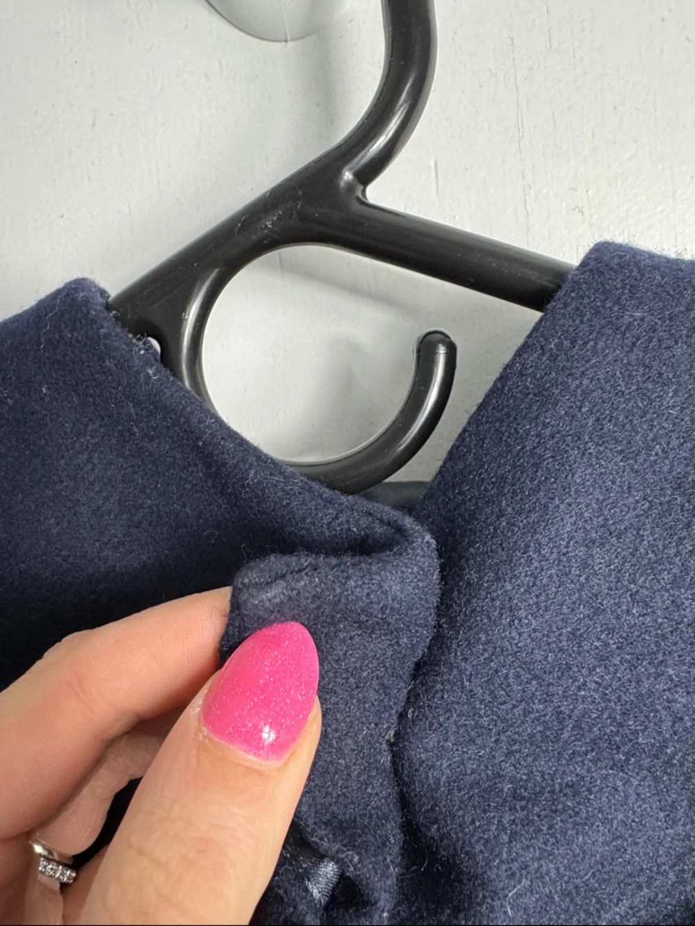 J Crew Cape Poncho Wool Cashmere Toggle‎ Coat Navy Size XXS/XS - Picture 5 of 12